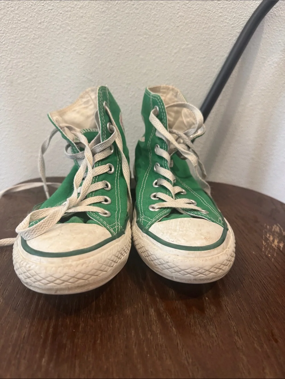 Converse High Top Sneakers - Green with White Accents